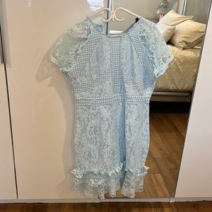 Dusty blue dress from pretty little thing